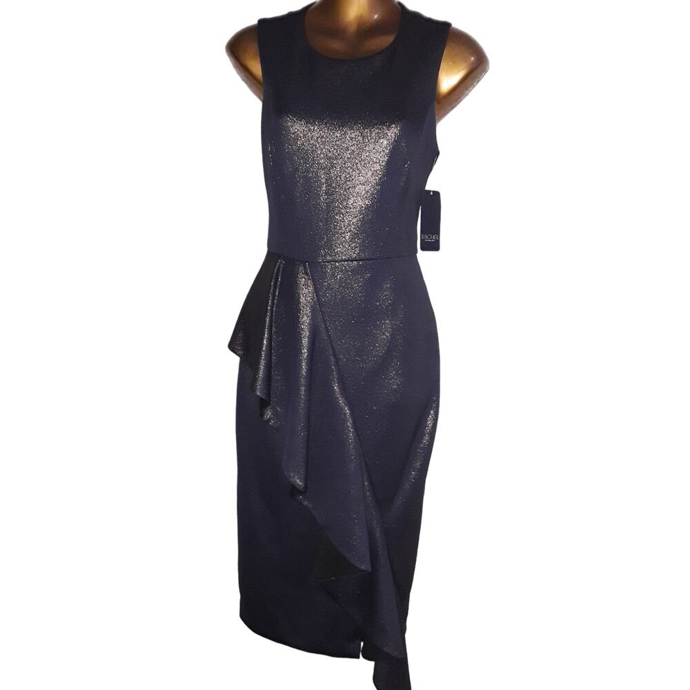 NWT Sz S Rachel Roy AUGUSTINE Cadet Ruffle Scuba Combo Dress